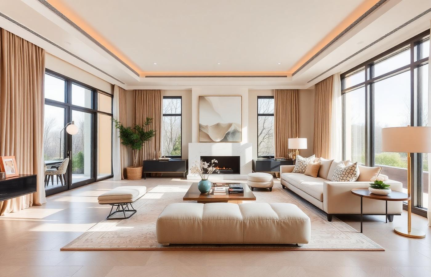 Bright modern living room